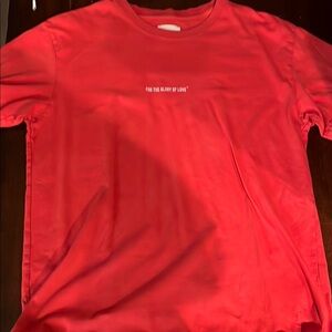 Red Graphic T-Shirt “FOR THE GLORY OF LOVE”